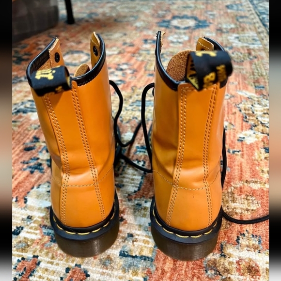 Dr Martens 1460 Leather Pumpkin Orange size 6 Boots - Picture 4 of 7